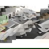 Mexen Tomas Albă Chiuvetă de granit cu 2 compartimente și baterie de bucătărie Flora, Albă - 6516-20-670401-07-B