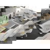 Mexen Tomas Albă Chiuvetă de granit cu 2 compartimente și baterie de bucătărie Flora, Albă - 6516-20-670401-57-G