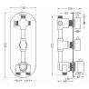 Baterie de cadă-duș termostatică Mexen Kai cu 3 ieșiri, crom - 77603-00