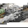 Mexen Tomas Albă Chiuvetă de granit cu 2 compartimente și baterie de bucătărie Flora, Gri - 6516-71-670401-06