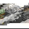 Mexen Tomas Albă Chiuvetă de granit cu 2 compartimente și baterie de bucătărie Flora, Gri - 6516-71-670401-07