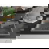 Mexen Tomas Albă Chiuvetă de granit cu 2 compartimente și baterie de bucătărie Flora, Gri - 6516-71-670401-07-B