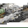 Mexen Tomas chiuvetă de granit cu 2 compartimente și baterie de bucătărie Flora, gri - 6516-71-670401-57-G