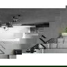 Mexen Vega cadă dreptunghiulară de 180 x 80 cm cu panouri si paravan cu 1 aripă 90 cm, Model negru - 550118080X9509007077