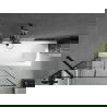 Mexen Vega cadă dreptunghiulară de 180 x 80 cm cu panouri si paravan cu 1 aripă 100 cm, Model negru - 550118080X9510007077