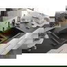 Mexen Tomas chiuvetă de bucătărie din granit cu 2 compartimente și baterie Flora, negru/argintiu metalic - 6516-73-670401-57-B