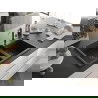 Mexen Tomas Albă Chiuvetă de granit cu 2 compartimente și baterie de bucătărie Flora, Neagră/Auriu metalic - 6516-75-670401-07-B