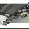 Cadă dreptunghiulară Mexen Vega 150 x 70 cm cu panou și paravan cu 2 uși 100 cm, transparent, auriu - 550115070X9210025000