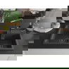 Mexen Tomas chiuvetă de granit cu 2 compartimente cu baterie de bucătărie Flora, negru cu stropi - 6516-76-670401-08-B