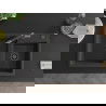 Mexen Tomas chiuvetă de granit cu 2 compartimente cu baterie de bucătărie Flora, negru cu stropi - 6516-76-670401-08-B