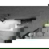 Mexen Vega cadă dreptunghiulară 150 x 70 cm cu panou și paravan cu 2 uși 100 cm, transparent, negru - 550115070X9210027000