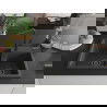 Mexen Tomas Albă Chiuvetă de granit cu 2 compartimente și baterie de bucătărie Flora, Negru cu picățele - 6516-76-670401-70-B