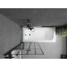 Mexen Vega cadă dreptunghiulară de 150 x 70 cm cu panouri si paravan cu 2 aripi 80 cm, Model negru - 550115070X9208027077