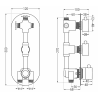 Baterie de baie și duș termostatică Mexen Kai cu 3 ieșiri, albă - 77603-20