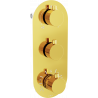 Bateria de baie și duș termostatică Mexen Kai cu 3 ieșiri, aurie - 77603-50