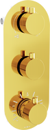 Bateria de baie și duș termostatică Mexen Kai cu 3 ieșiri, aurie - 77603-50