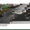 Mexen Kevin chiuvetă de bucătărie granit cu o cuvă și picurător și baterie Flora, negru cu pete - 6517-76-670401-57-G