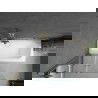 Mexen Vega cadă dreptunghiulară 160 x 70 cm cu mască și paravan cu 2 uși 100 cm, transparent, auriu - 550116070X9210025000