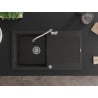 Mexen Leo chiuvetă de bucătărie din granit cu 1 compartiment cu scurgător și baterie Carla, negru/auriu metalizat - 6501-75-670?