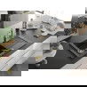 Mexen Pablo chiuvetă granit 1-comparte cu scurgător și baterie bucătărie Carla, negru/auriu metalic - 6510-75-670700-50