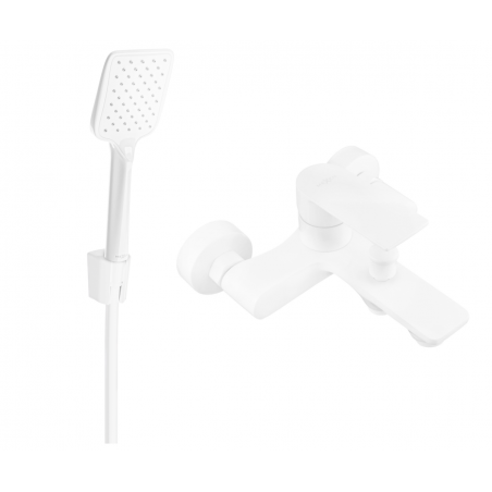 Mexen Royo Baterie de baie R62 cu set de duș, albă - 7223R62-20