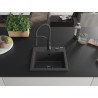 Mexen Milo chiuvetă de bucătărie din granit cu 1 cuvă cu baterie Aster, negru pătat - 6505-76-73450-70-B