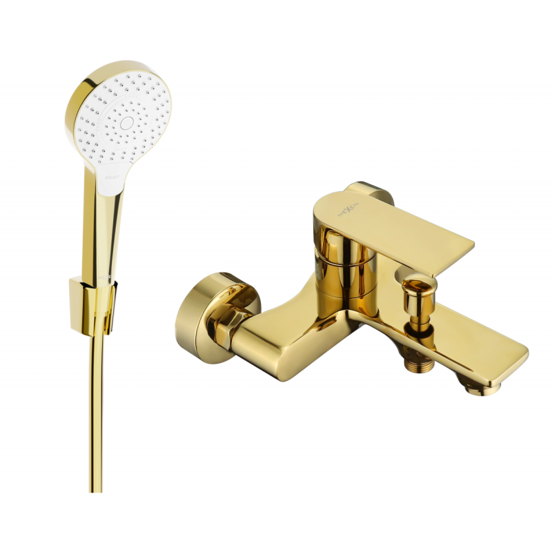 Mexen Royo R05 baterie pentru cadă cu set de duș, auriu - 7223R05-50