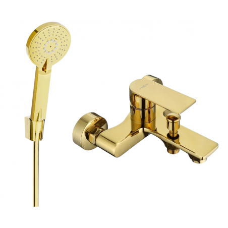 Mexen Royo R40 baterie de cadă cu set de duș, auriu - 7223R40-50