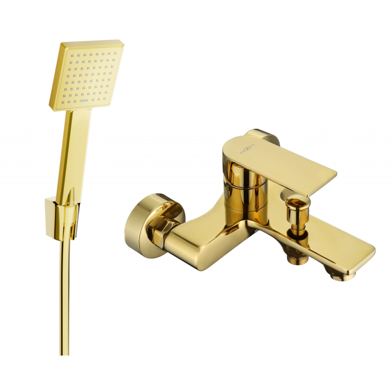 Mexen Royo R45 baterie de cadă cu set de duș, auriu - 7223R45-50