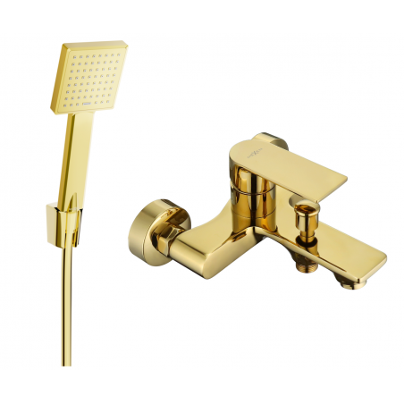 Mexen Royo R45 baterie de baie cu set de duș, auriu - 7223R45-50