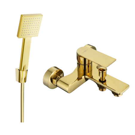 Mexen Royo R45 baterie de cadă cu set de duș, auriu - 7223R45-50