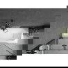 Mexen Vega cadă dreptunghiulară de 170 x 70 cm cu panouri si paravan cu 2 aripi 120 cm, Model negru - 550117070X9212027070