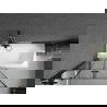 Mexen Vega cadă dreptunghiulară de 170 x 70 cm cu panouri si paravan cu 2 aripi 100 cm, Model negru - 550117077X9210027077