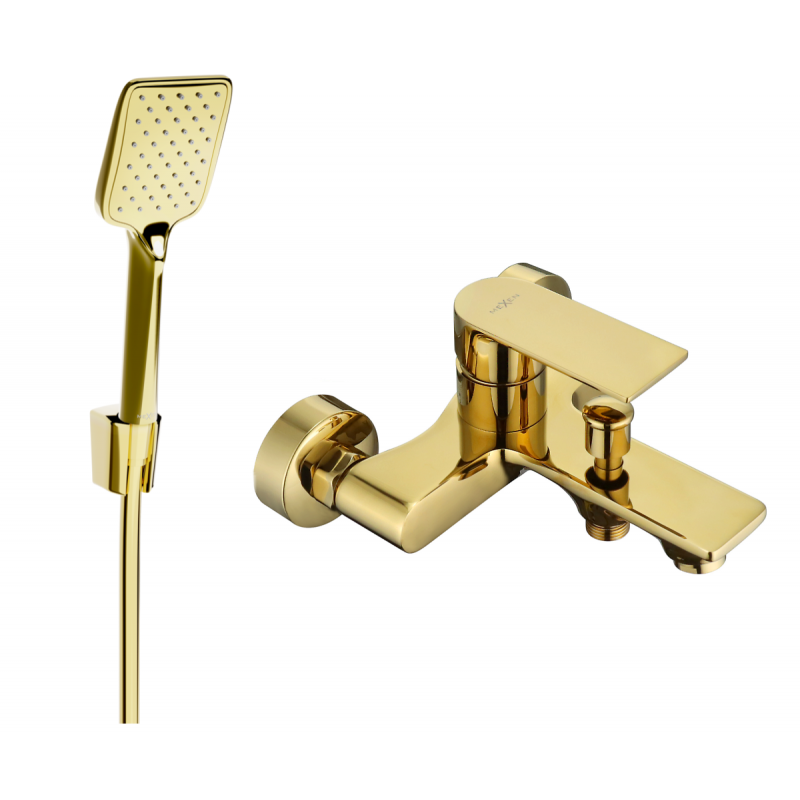 Mexen Royo R62 fürdőkád csaptelep zuhanyteleppel, Arany 7223R62-50