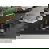 Mexen Carlos chiuvetă de bucătărie din granit cu 1,5 compartimente cu baterie Flora, negru/metalic argintiu - 6518-73-670401-00