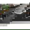 Mexen Carlos chiuvetă din granit 1,5 compartimente cu baterie de bucătărie Flora, negru/argintiu metalizat - 6518-73-670401-07