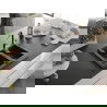 Mexen Carlos Chiuvetă de granit de 1,5 compartiment și baterie de bucătărie Flora, Neagră/Argintiu metalic - 6518-73-670401-07-B