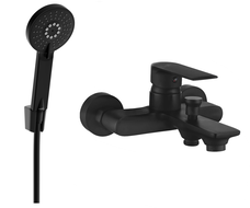 Mexen Royo R40 kádtöltő csaptelep zuhanyszettel, fekete - 7223R40-70