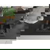 Mexen Carlos chiuvetă de bucătărie din granit cu 1,5 compartimente cu baterie de bucătărie Flora, negru/argintiu metalizat - 65?