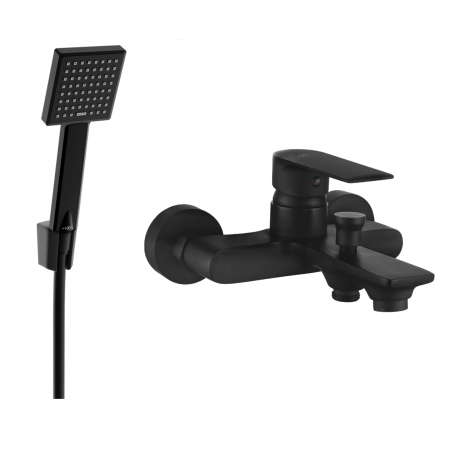 Mexen Royo Baterie de baie R45 cu set de duș, negru - 7223R45-70