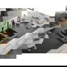 Mexen Carlos Chiuvetă de granit de 1,5 compartiment și baterie de bucătărie Flora, Neagră/Auriu metalic - 6518-76-670401-08