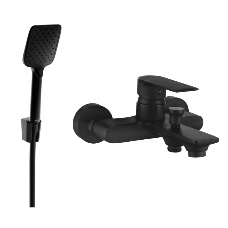Mexen Royo Set baterie pentru cadă R62 cu duș, negru - 7223R62-70