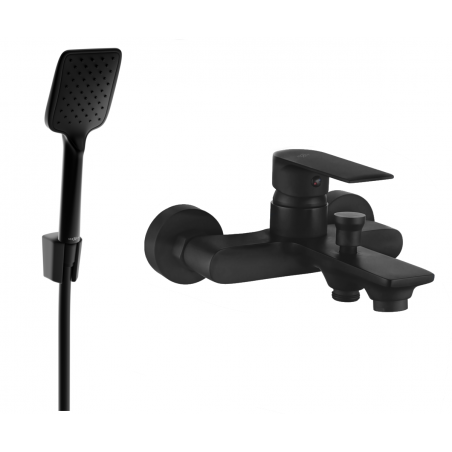 Mexen Royo Set baterie pentru cadă R62 cu duș, negru - 7223R62-70