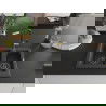 Mexen Carlos chiuvetă de granit cu 1,5 compartimente și robinet de bucătărie Flora, negru pătat - 6518-76-670401-57-B