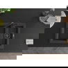 Mexen Carlos chiuvetă de granit 1,5 compartimente cu baterie de bucătărie Flora, negru cu pete - 6518-76-670401-70-B