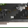 Mexen Carlos chiuvetă din granit cu 1,5 cuve cu baterie de bucătărie Flora, negru cu pete - 6518-76-670401-75-B