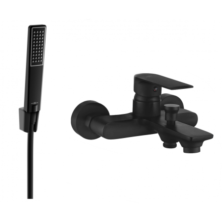Mexen Royo R72 baterie de cadă cu set de duș, neagră - 7223R72-70