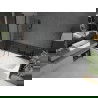 Mexen Vega cadă dreptunghiulară 180 x 80 cm cu panou și paravan 2-canate 80 cm, transparent, negru - 550118080X9208027000