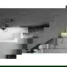 Mexen Vega cadă dreptunghiulară 180 x 80 cm cu panou și paravan 2-canate 80 cm, transparent, negru - 550118080X9208027000