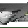 Mexen Vega cadă dreptunghiulară de 180 x 80 cm cu panouri si paravan cu 2 aripi 100 cm, Model negru - 550118080X9210027070